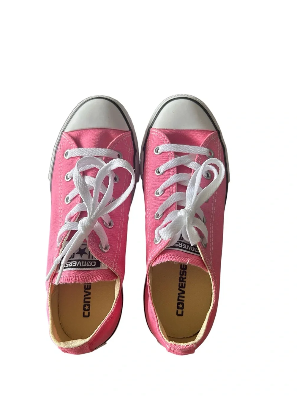 Converse Pink Low-Top Canvas Sneakers Style 3J238 Size 1.5 Youth 20 CM